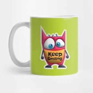 Keep smiling with cute monster Mug